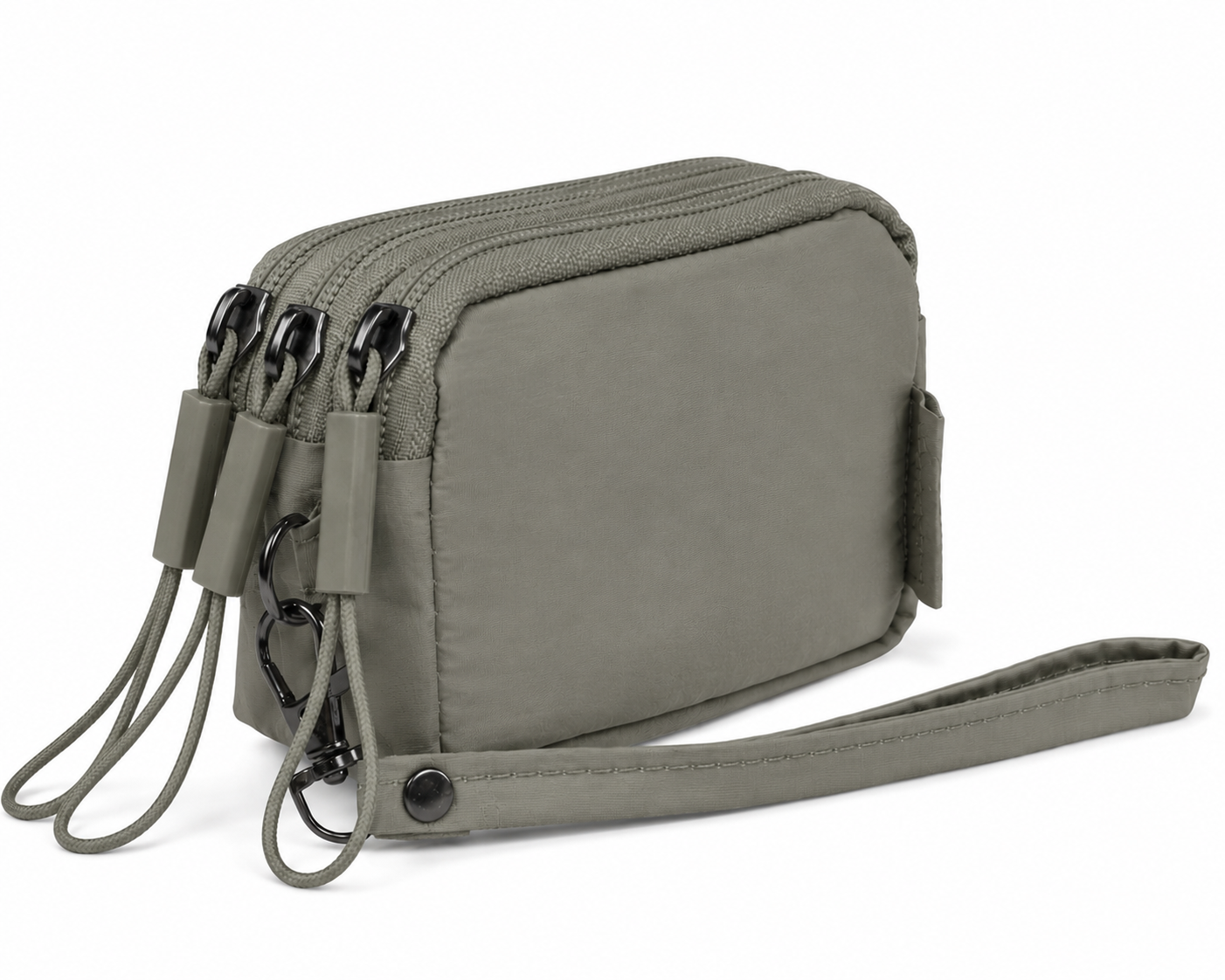 (image for) 2298 Olive Grey Three Top Zip Compartments